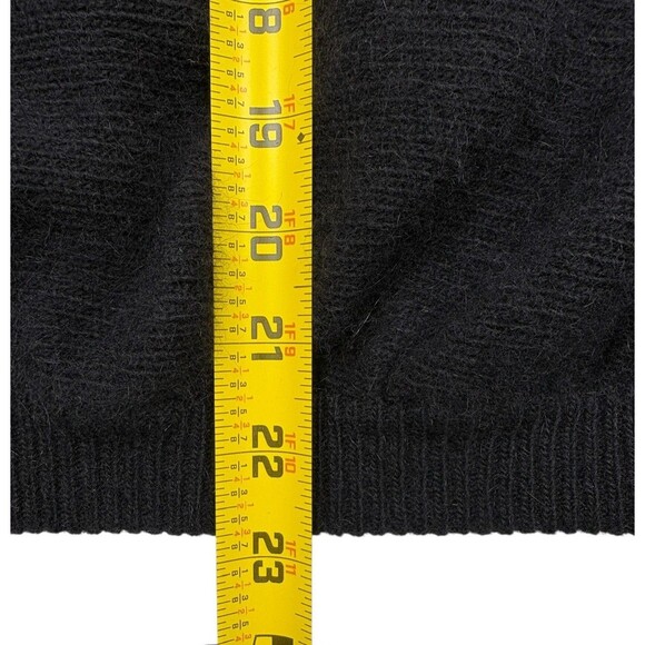 VTG Richard & Co Angora Lambswool Fuzzy Sparkle Chevron Holiday Party Sweater M - Picture 15 of 15